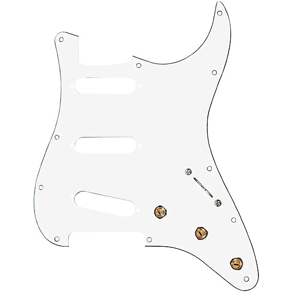 920d Custom SSS Pre-Wired Pickguard for Strat With S7W Wiring Harness White