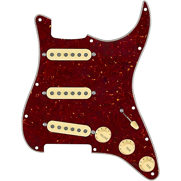 920d Custom Texas Vintage Loaded Pickguard for Strat With Aged White Pickups and S5W Wiring Harness Tortoise