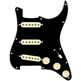 920D Custom Texas Vintage Loaded Pickguard for Strat With Aged White Pickups and S5W Wiring Harness Black