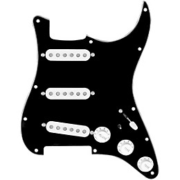 920d Custom "DG" Loaded Pickguard With White Pickups and Knobs and S7W-MT Wiring Harness For Stratocasters Black