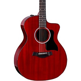 Taylor 224ce Mahogany Special-Edition Grand Auditorium Acoustic-Electric Guitar Trans Red