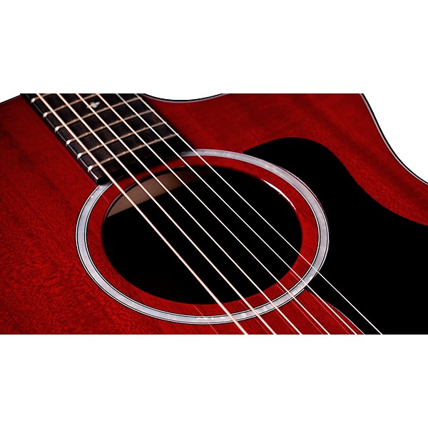 Taylor 224ce Mahogany Special-Edition Grand Auditorium Acoustic-Electric Guitar Trans Red