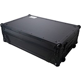 ProX Flight Style Road Case Fits Pioneer DDJ-FLX10 Case Black on Black W/ Wheels Black