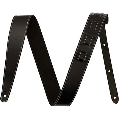 Fender Essentials Leather Strap Black 2 In. for sale