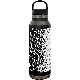 PRS Reusable Water Bottle, Birds Swarm, Black