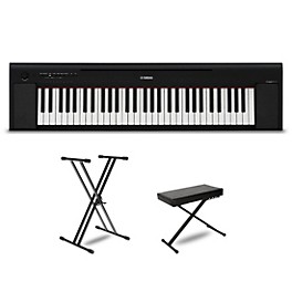 Yamaha Piaggero NP-15 61-Key Po... Yamaha Piaggero NP-15 61-Key Portable Keyboard With Power Adapter Black Essentials Package