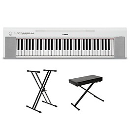 Yamaha Piaggero NP-15 61-Key Po... Yamaha Piaggero NP-15 61-Key Portable Keyboard With Power Adapter White Essentials Package