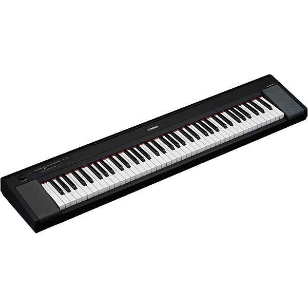 Yamaha Piaggero NP-35 76-Key Portable Keyboard With Power Adapter Black Beginner Package