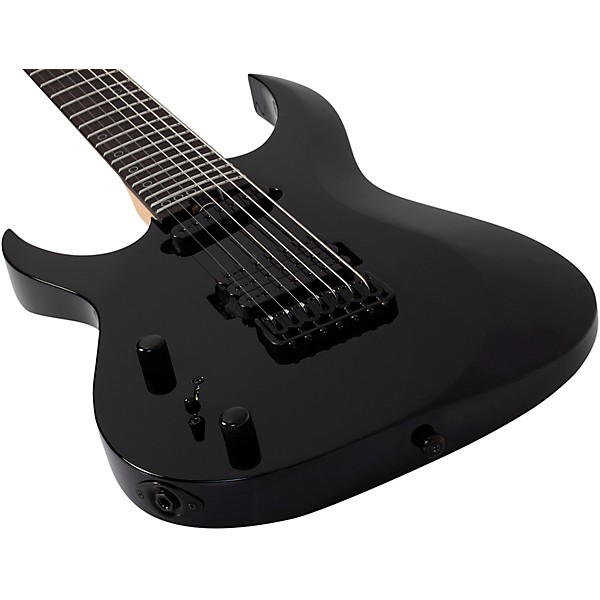 Schecter Guitar Research Sunset 7-String Triad Left-Handed Electric Guitar Gloss Black
