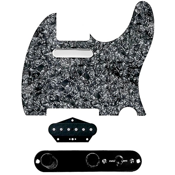 920d Custom Texas Vintage Loaded Pickguard for Tele With T3W-REV-B Control Plate Black Pearl