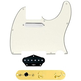 920d Custom Texas Vintage Loaded Pickguard for Tele With T3W-G Control Plate Parchment