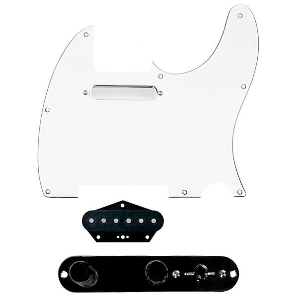 920d Custom Texas Grit Loaded Pickguard for Tele With T3W-REV-B Control Plate White