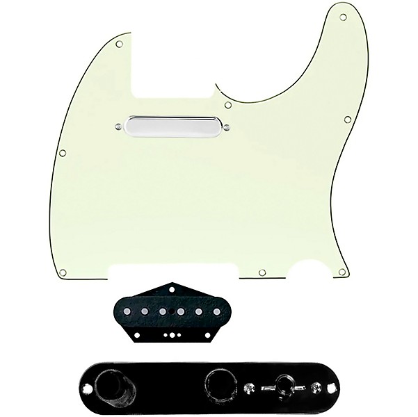 920d Custom Texas Grit Loaded Pickguard for Tele With T3W-REV-B Control Plate Mint Green