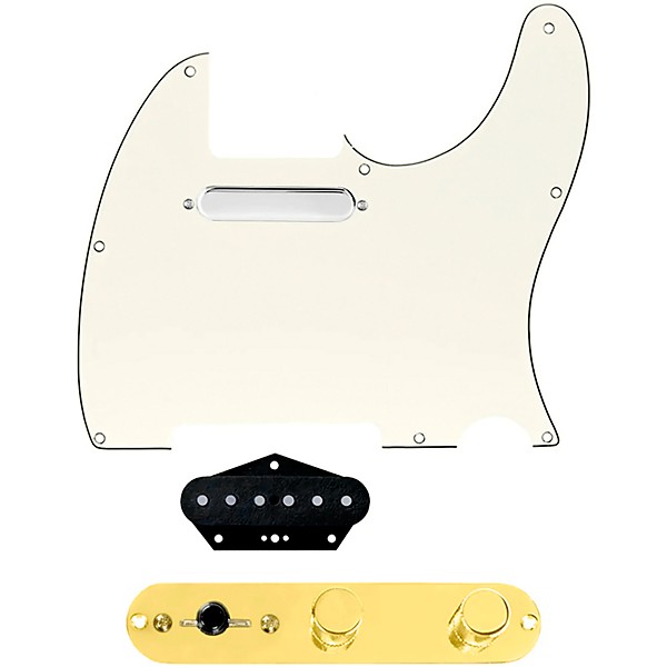 920d Custom Texas Grit Loaded Pickguard for Tele With T3W-G Control Plate Parchment
