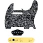920D Custom Texas Grit Loaded Pickguard for Tele With T3W-G Control Plate Black Pearl thumbnail