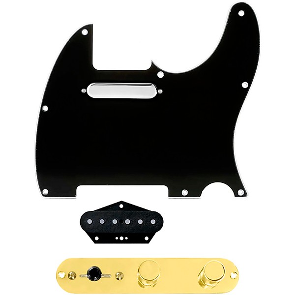 920d Custom Texas Grit Loaded Pickguard for Tele With T3W-G Control Plate Black