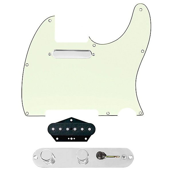 920d Custom Texas Grit Loaded Pickguard for Tele With T3W-REV-C Control Plate Mint Green