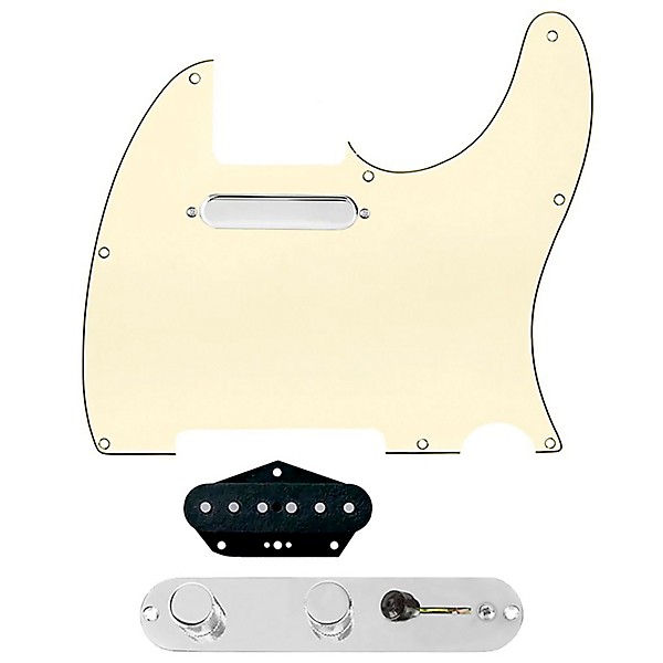 920d Custom Texas Grit Loaded Pickguard for Tele With T3W-REV-C Control Plate Aged White