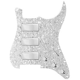 920d Custom Stadium Triple Mini Humbucker Loaded Pickguard for Strat With S7W-500K Wiring Harness White Pearl