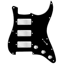 920d Custom Stadium Triple Mini Humbucker Loaded Pickguard for Strat With S7W-500K Wiring Harness Black