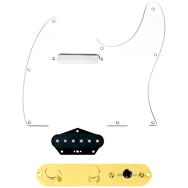 920d Custom Texas Vintage Loaded Pickguard for Tele With T4W-REV-G Control Plate White