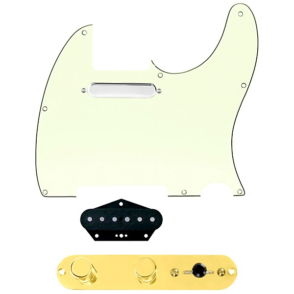920D Custom Texas Vintage Loaded Pickguard for Tele With T4W-REV-G Control Plate Mint Green