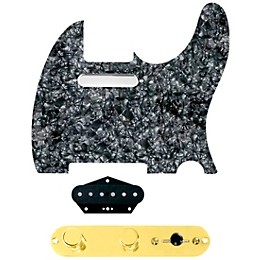 920d Custom Texas Vintage Loaded Pickguard for Tele With T4W-REV-G Control Plate Black Pearl