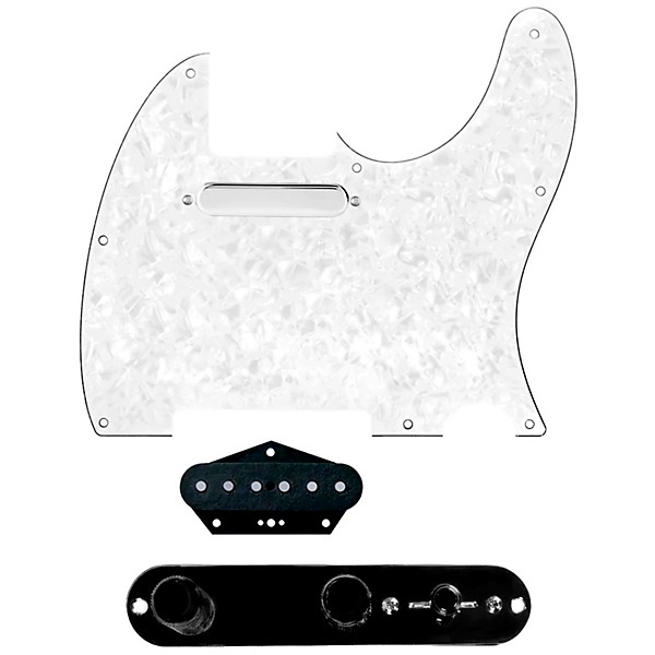 920d Custom Texas Vintage Loaded Pickguard for Tele With T4W-REV-B Control Plate White Pearl