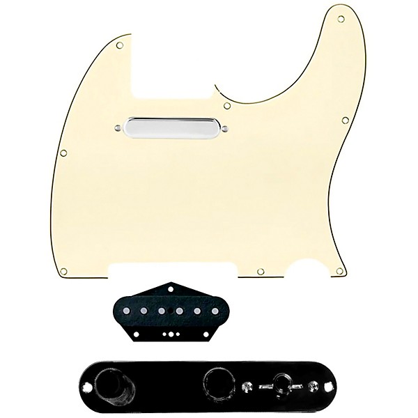 920d Custom Texas Vintage Loaded Pickguard for Tele With T4W-REV-B Control Plate Aged White