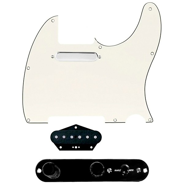 920d Custom Texas Vintage Loaded Pickguard for Tele With T4W-REV-B Control Plate Parchment