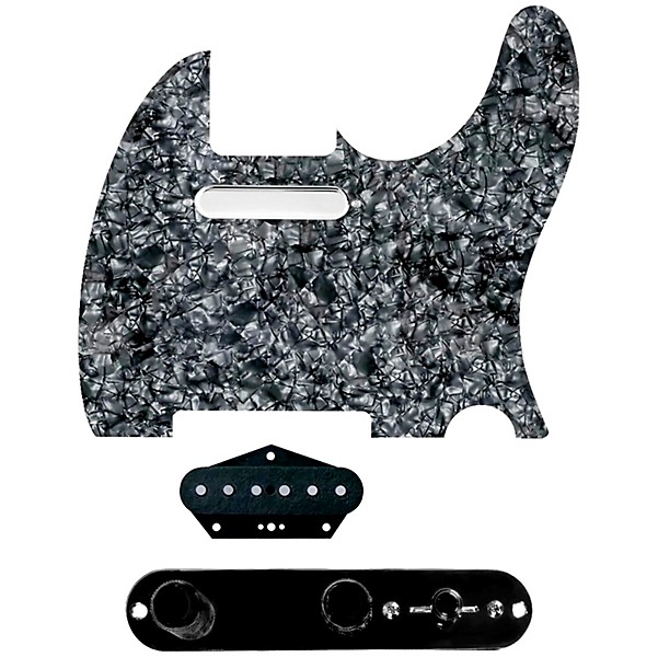 920d Custom Texas Vintage Loaded Pickguard for Tele With T4W-REV-B Control Plate Black Pearl