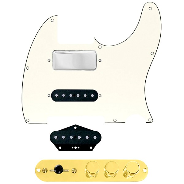 920d Custom Mason Style Loaded Pickguard for Nashville Tele With TMAS-G Control Plate Parchment