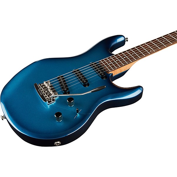 Ernie Ball Music Man Luke 4 SSS Electric Guitar Diesel Blue