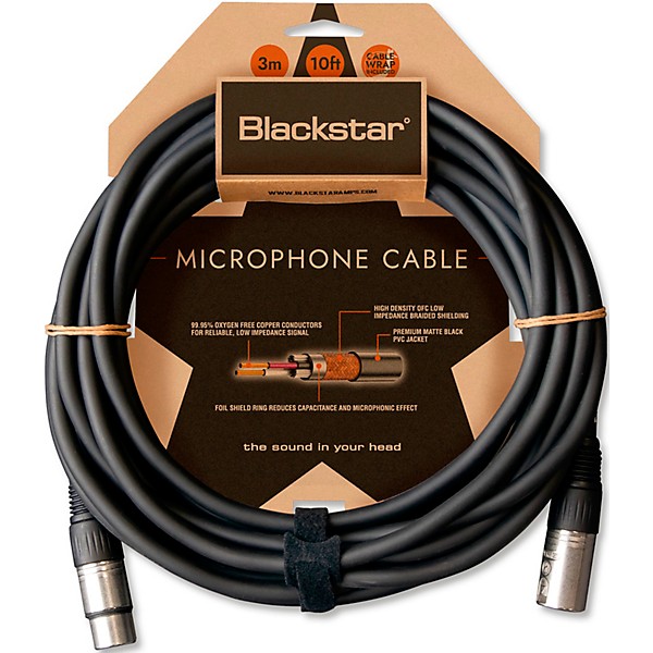 Blackstar XLR Microphone Cable 10 ft. Black