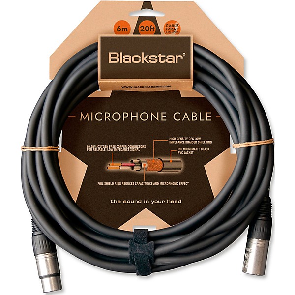 Blackstar XLR Microphone Cable 20 ft. Black