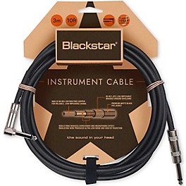 Blackstar Standard Straight to Angle Cable 10 ft. Black Blackstar Standard Straight to Angle Cable 10 ft. Black