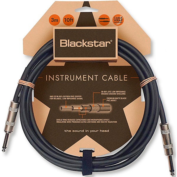Blackstar Standard Straight to Straight Cable 10 ft. Black