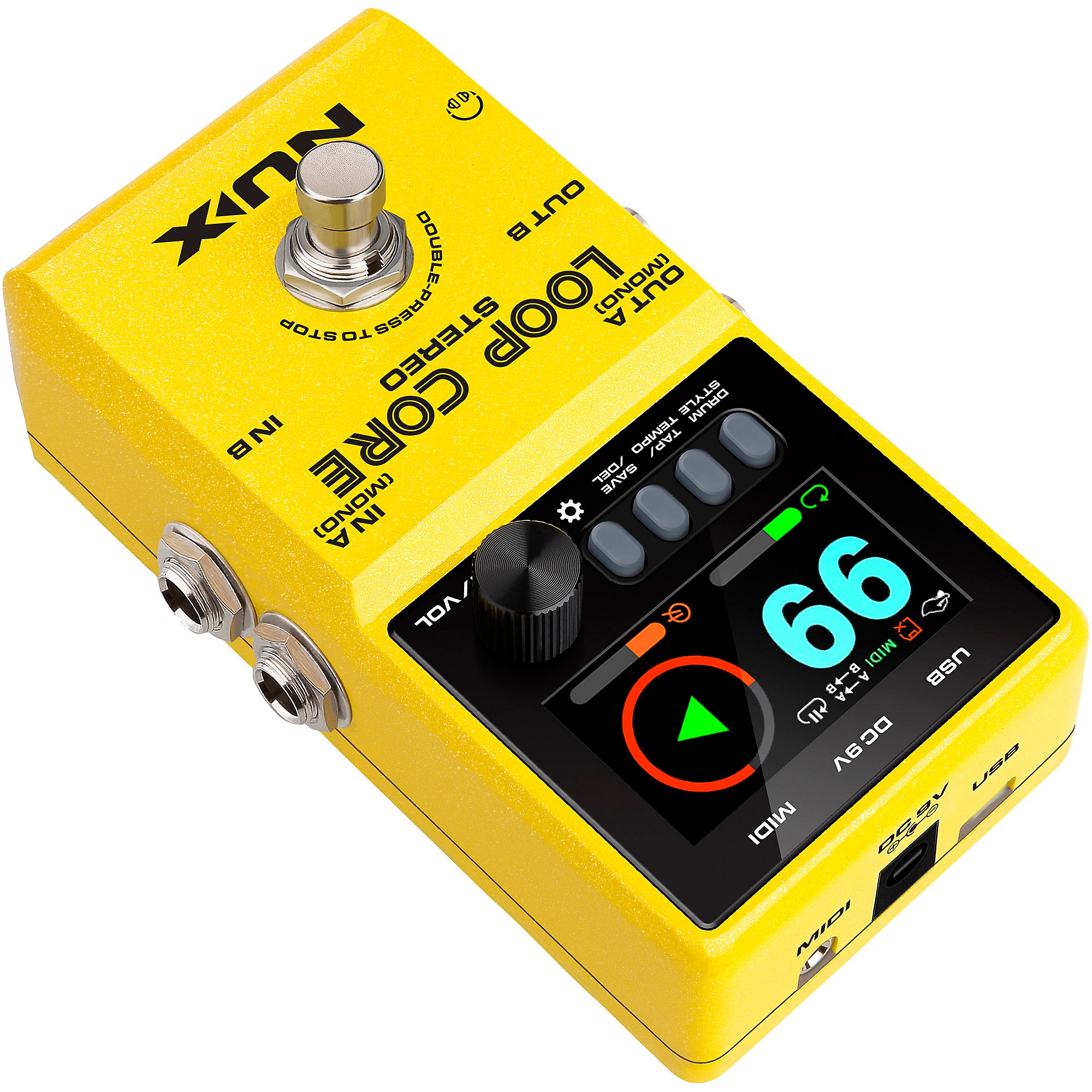 NUX Loop Core Stereo Looper with MIDI and Drum Patterns Effects