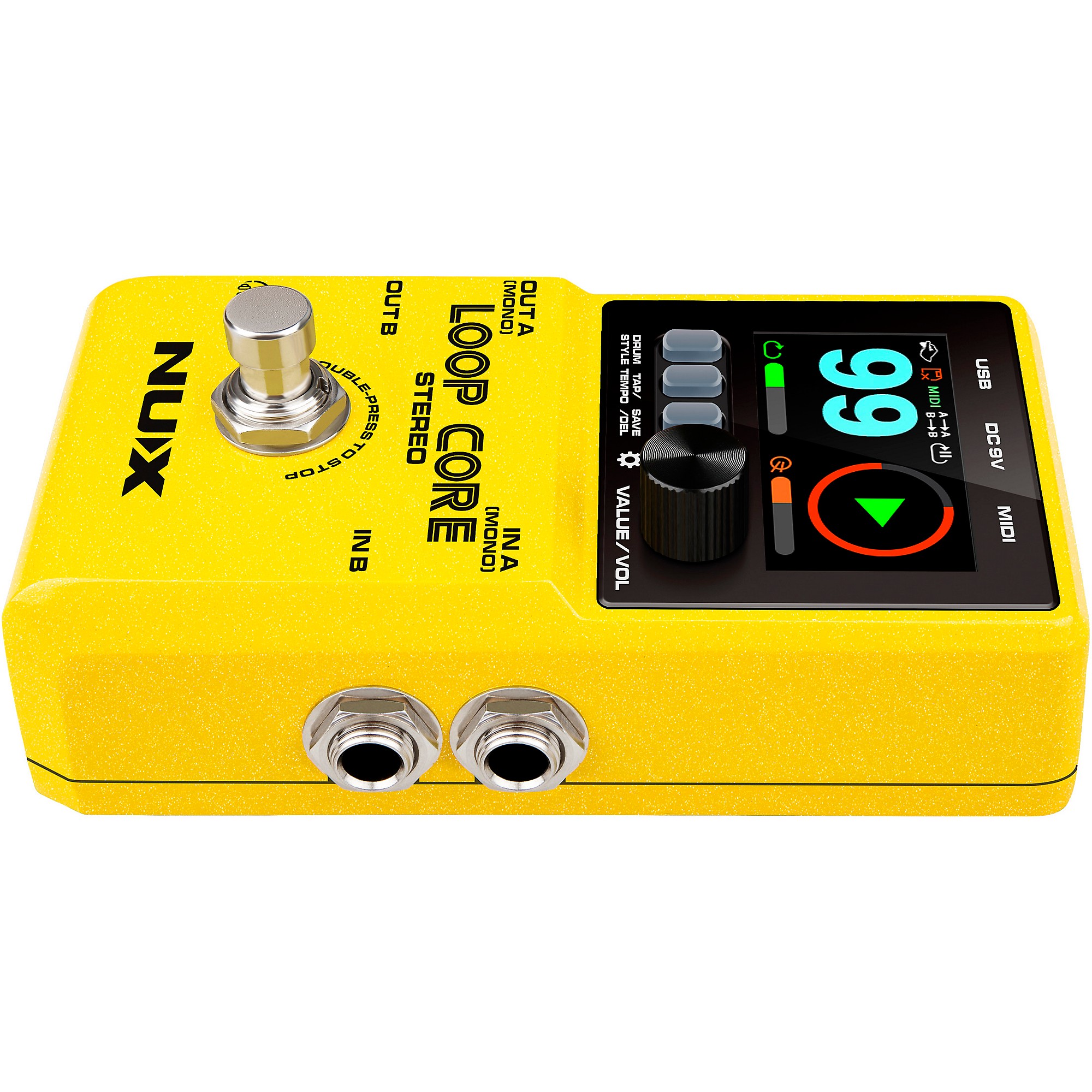 NUX Loop Core Stereo Looper with MIDI and Drum Patterns