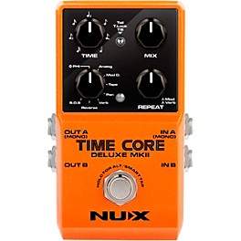 NUX Time Core Deluxe MKII with 7 Different Delays, Phrase Looper and Tap Tempo Effects Pedal Orange