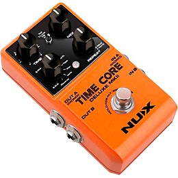 NUX Time Core Deluxe MKII with 7 Different Delays, Phrase Looper and Tap Tempo Effects Pedal Orange