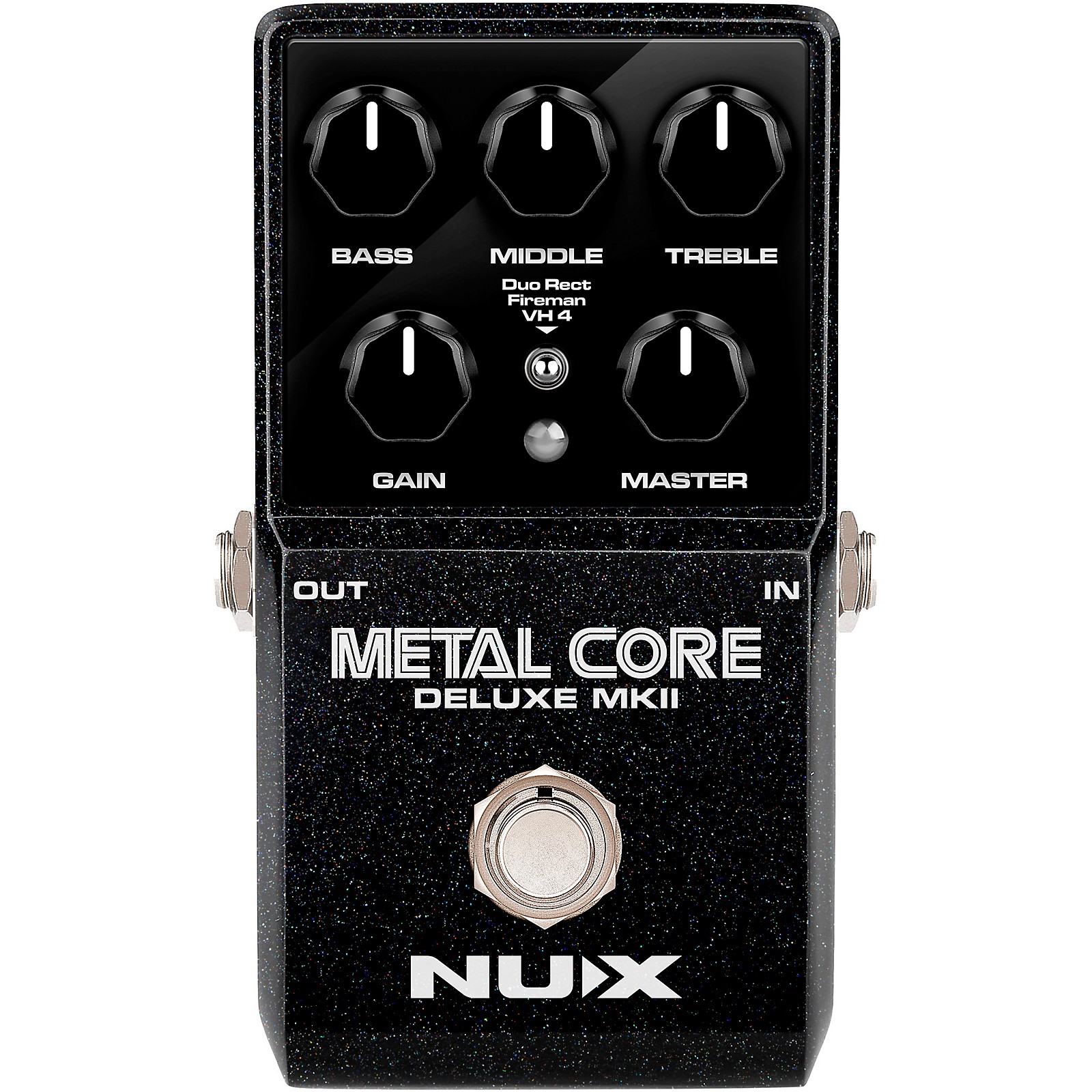 NUX Metal Core Deluxe MKII Hi Gain Distortion with 3 Amps/IR's True Bypass  Effects Pedal Black