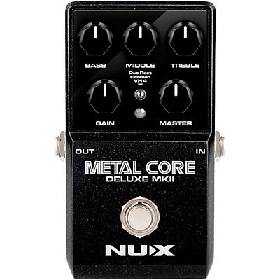 Nux Metal Core Deluxe Mkii Hi Gain Distortion With 3 Amps/Ir's True Bypass Effects Pedal Black for sale
