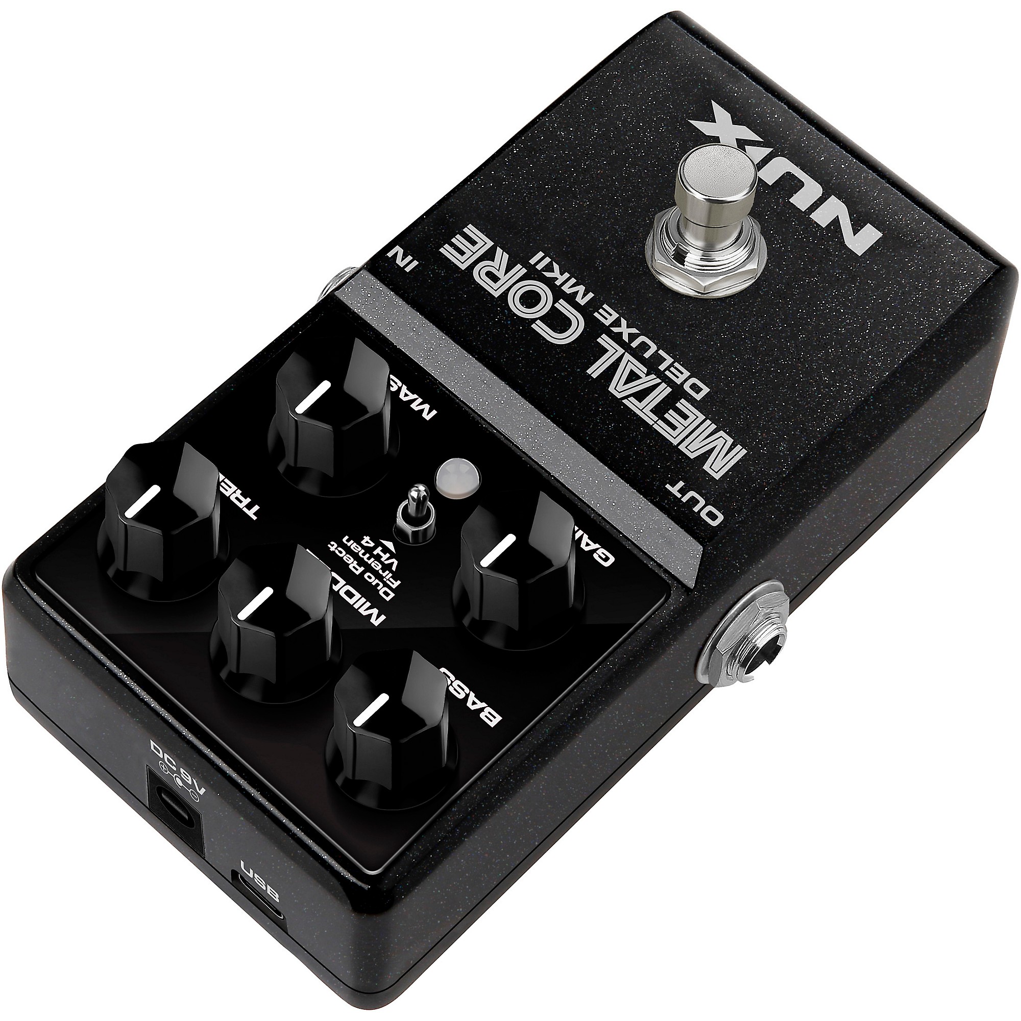 NUX Metal Core Deluxe MKII Hi Gain Distortion with 3 Amps/IR's True Bypass  Effects Pedal Black