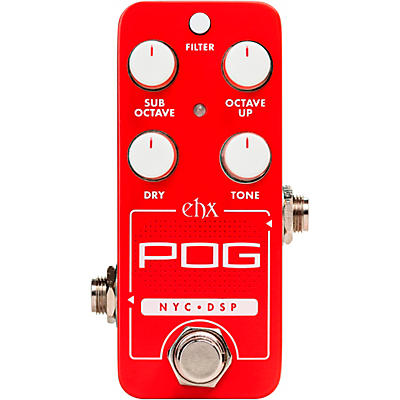 Electro-Harmonix Pico Pog Poly Octave Generator Effects Pedal Red for sale