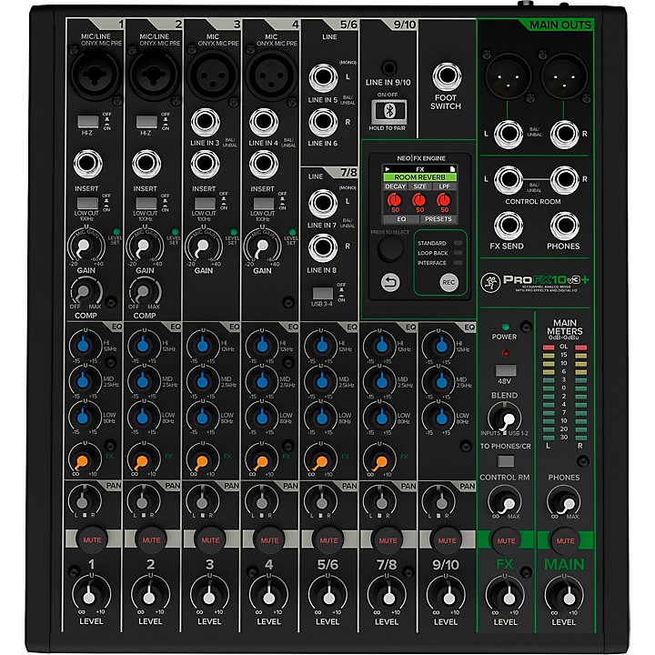 ProFX12v3+ Mackieミキサー Mackie ProFX10v3+ 10-Channel Analog Mixer With Enhanced FX