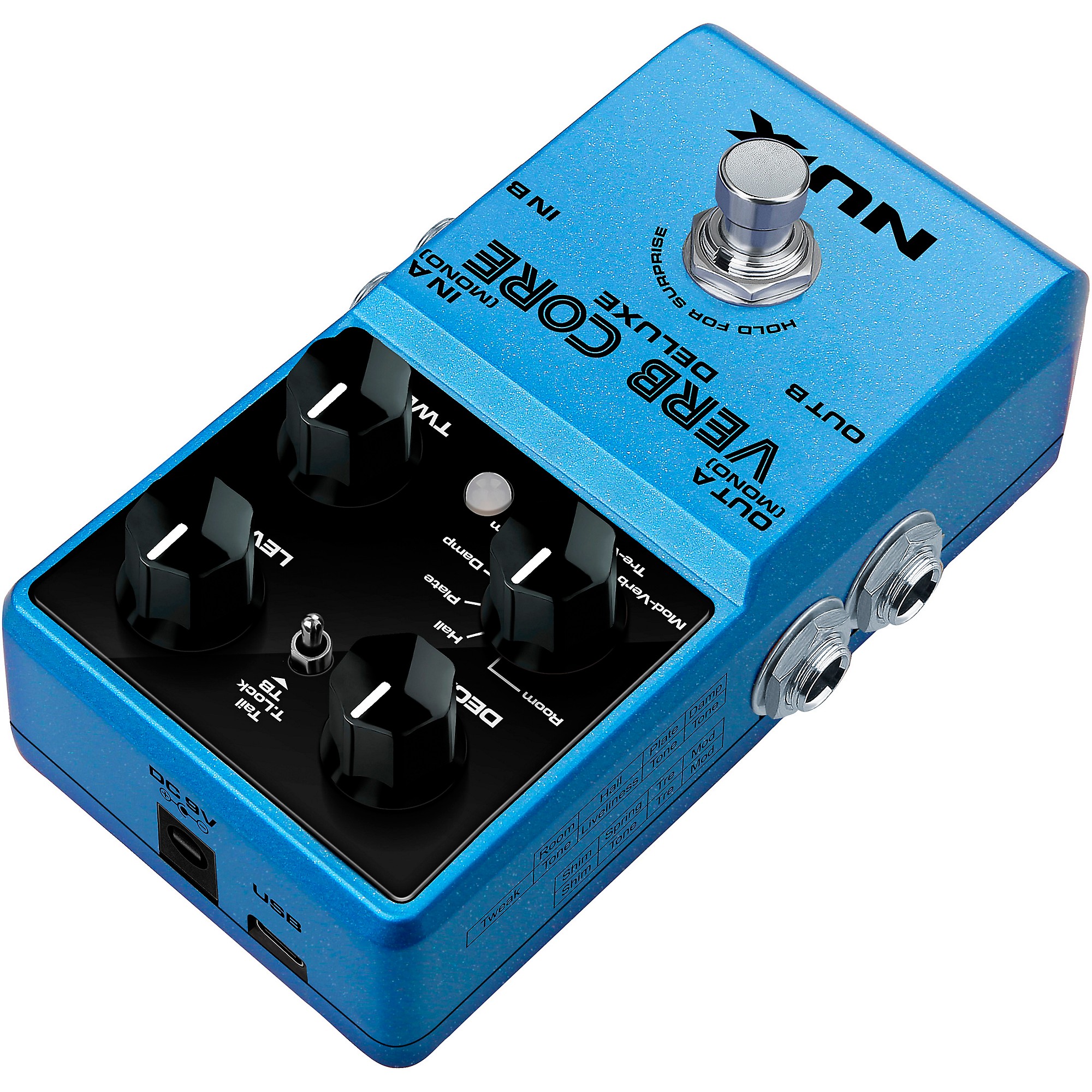新品　NUX Verb Core Deluxe Reverb Pedal NUX Verb Core Deluxe with 8 Different Reverbs and Freeze Effects