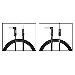 Warm Audio Pro Series TS-1RT-10' 1 End Right-Angle Instrument Cable 2-Pack 10 ft. Black