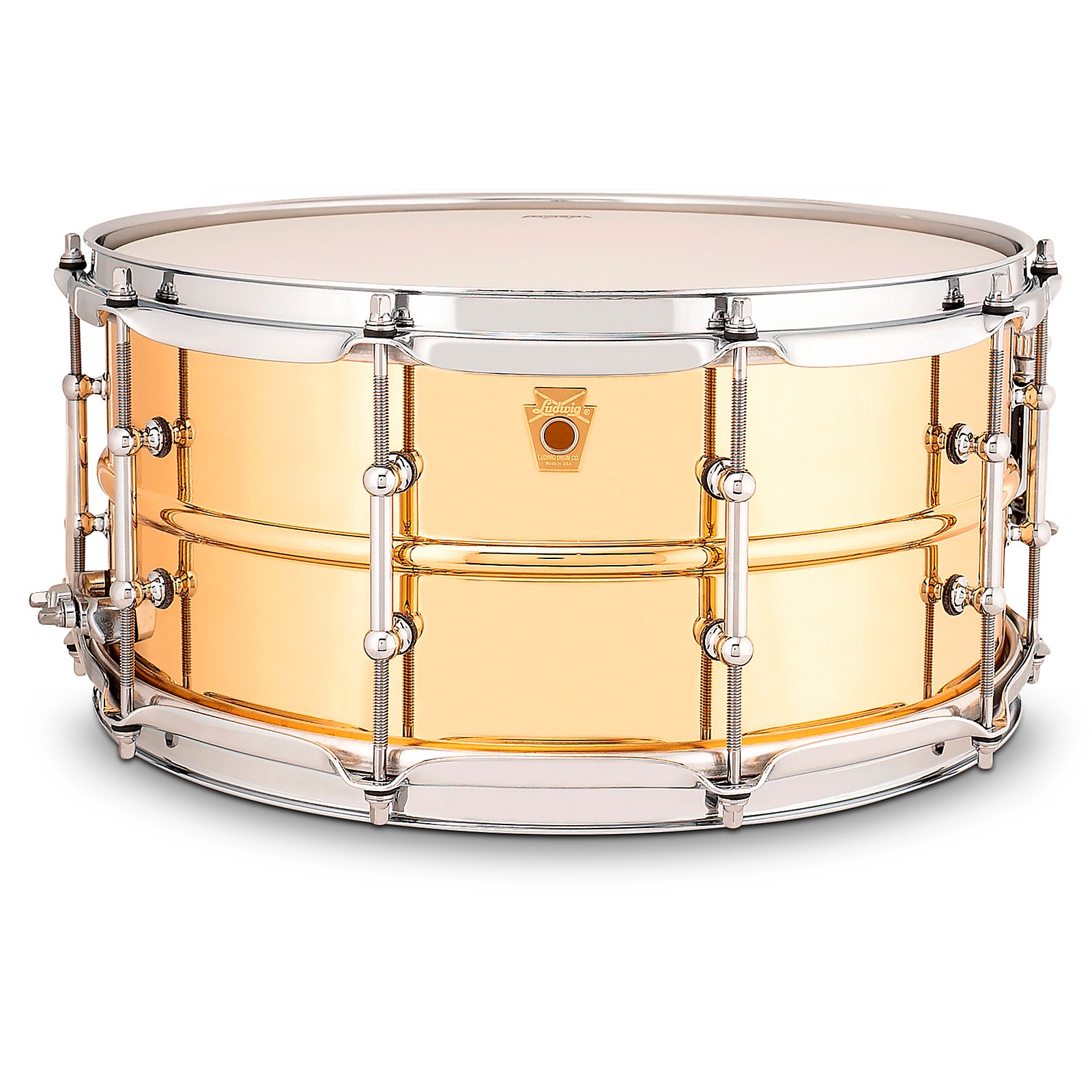 Ludwig Hammered Brass Snare Drum - 6.5 x 14-inch - Polished