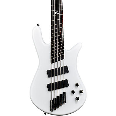 Spector Ns Dimension 5 Five-String Multi-Scale Electric Bass White Sparkle Gloss for sale